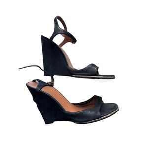 Vintage Givenchy Suede Leather Wedge Heels Size 38
